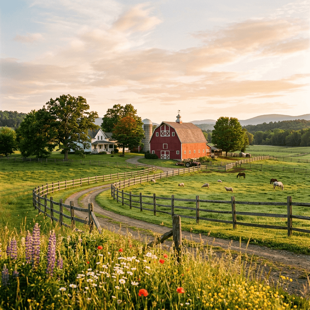 Golden hour pastures